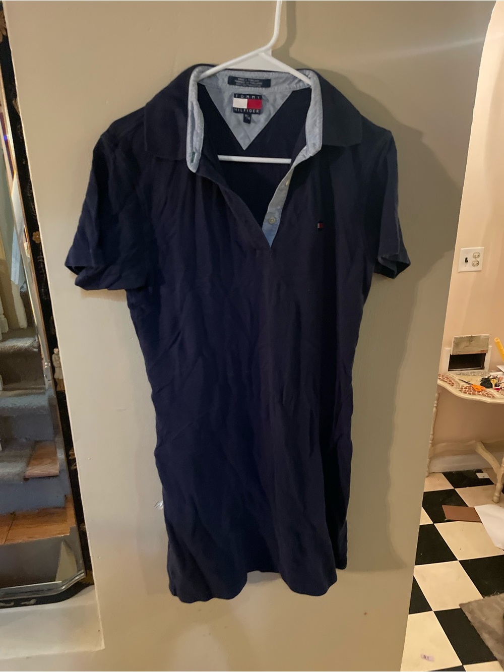 Vintage 90s Tommy Hilfiger blue Navy Polo dress